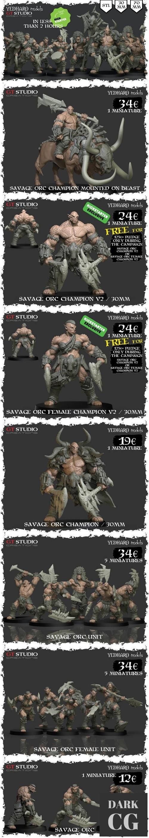 Kickstarter - Savage Orc Miniatures by Yedharo-GT Studio – 3D Print