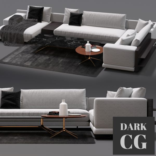 3D Model Poliform Mondrian Sofa