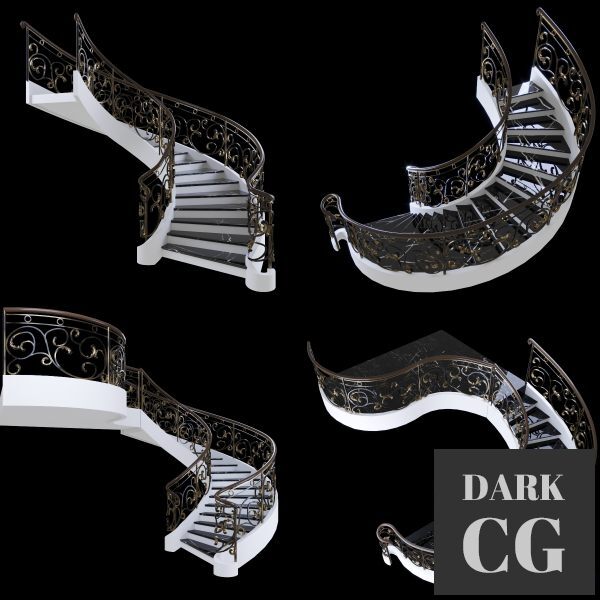 3D Model Stair forging