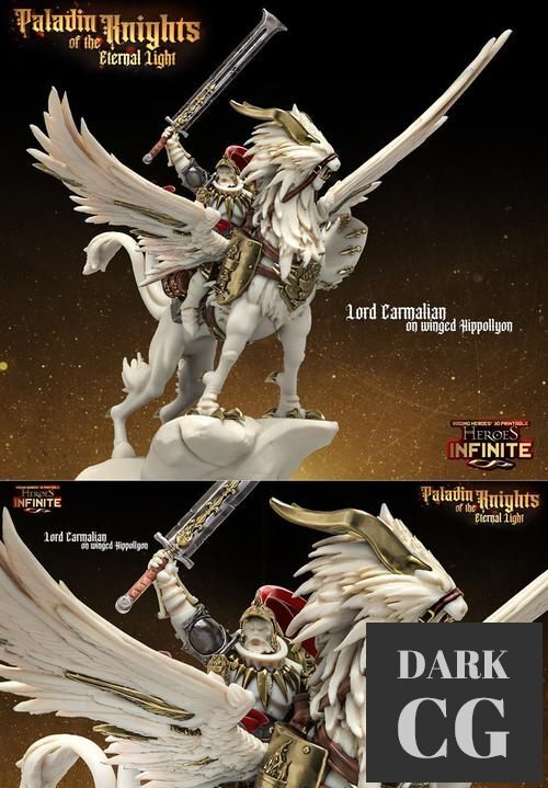 Lord Carmalian on Winged Hippollyon – 3D Print
