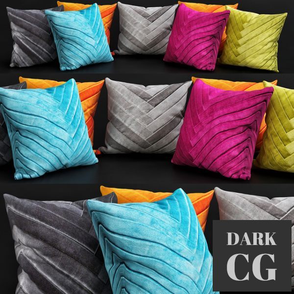 3D Model Pillows for Sofa Premium PRO No 10