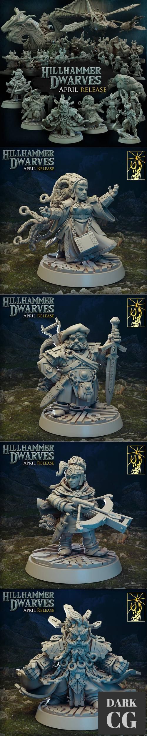 Titan Forge Miniatures - Hilhammer Dwarves April 2022 – 3D Print