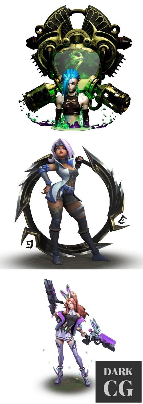 Jinx and Shockblade Giyana and Jayce – 3D Print