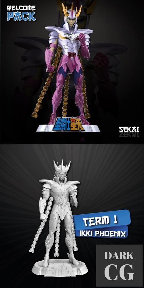 3D Model Ikki of Phoenix Sculpture 3D Print