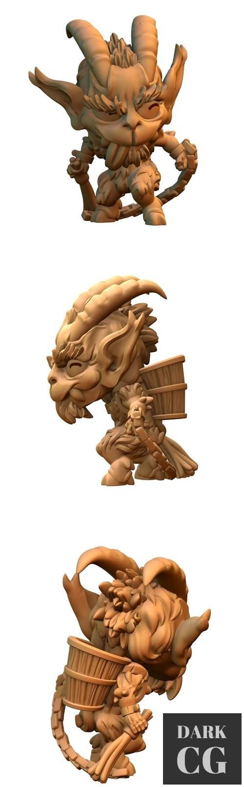 Krampus Chibi Miniature – 3D Print