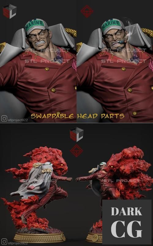 Akainu Diorama One Piece – 3D Print
