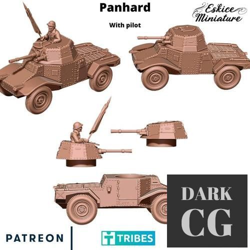 Panhard With Pilot – 3D Print