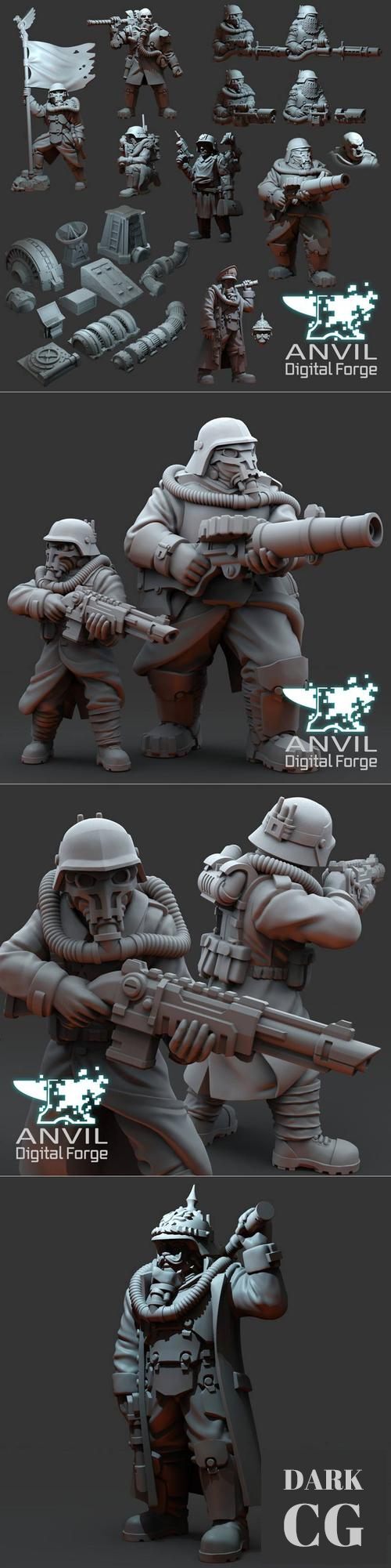 Anvil Digital Forge - Over the Top Armoured Trencher – 3D Print