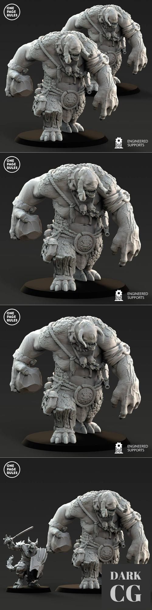One Page Rules - Beastmen Cyclops – 3D Print