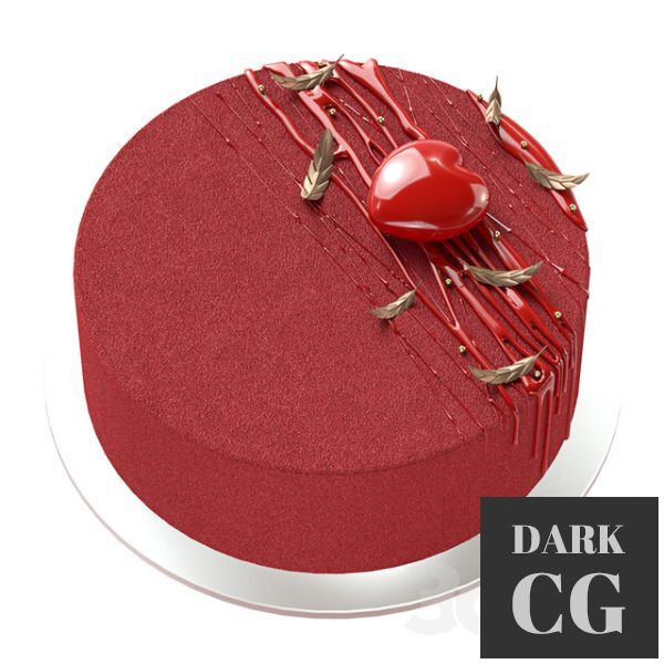 3D Model Red Cake