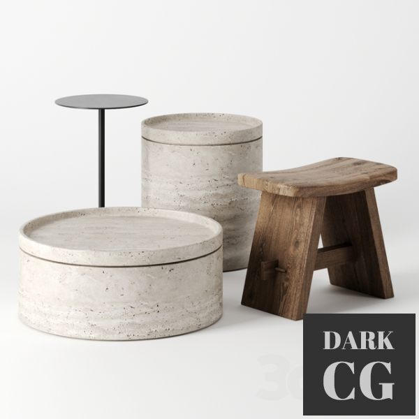 3D Model Side Tables Set