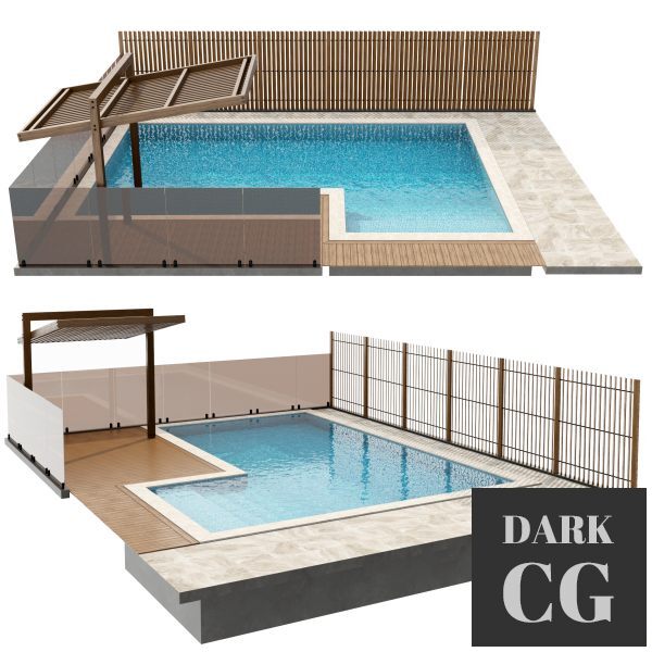 3D Model Swimming Pool 01