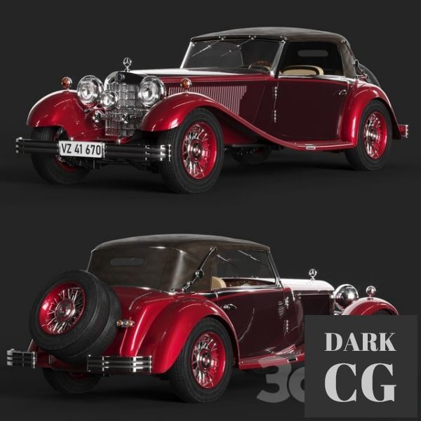 3D Model Mercedes Benz 380 Cabriolet