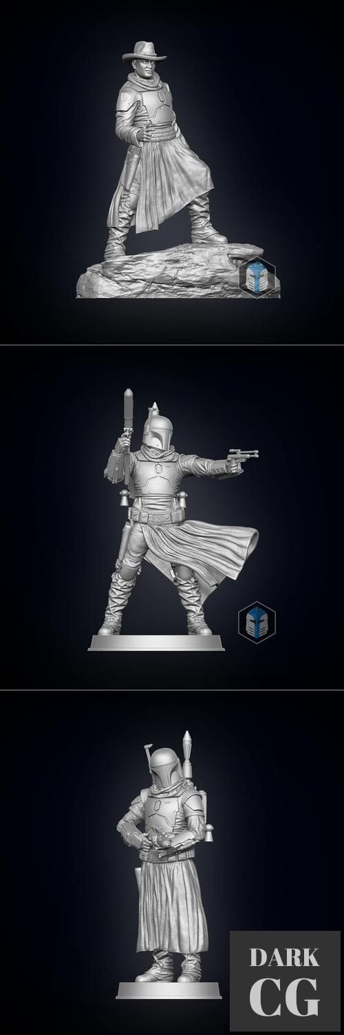 Boba Fett Figurine Pose 1, 3, 5 – 3D Print