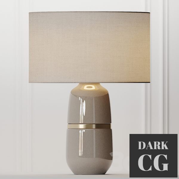 3D Model COX COX Banded Ceramic Table Lamp