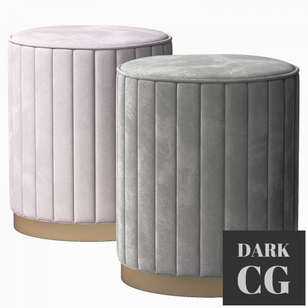 3D Model Round pouf