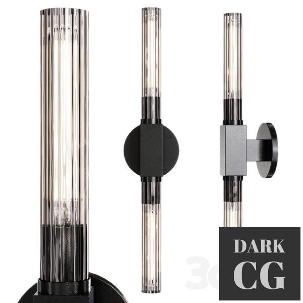 3D Model Restoration Hardware CANNELE VANITY SCONCE Black