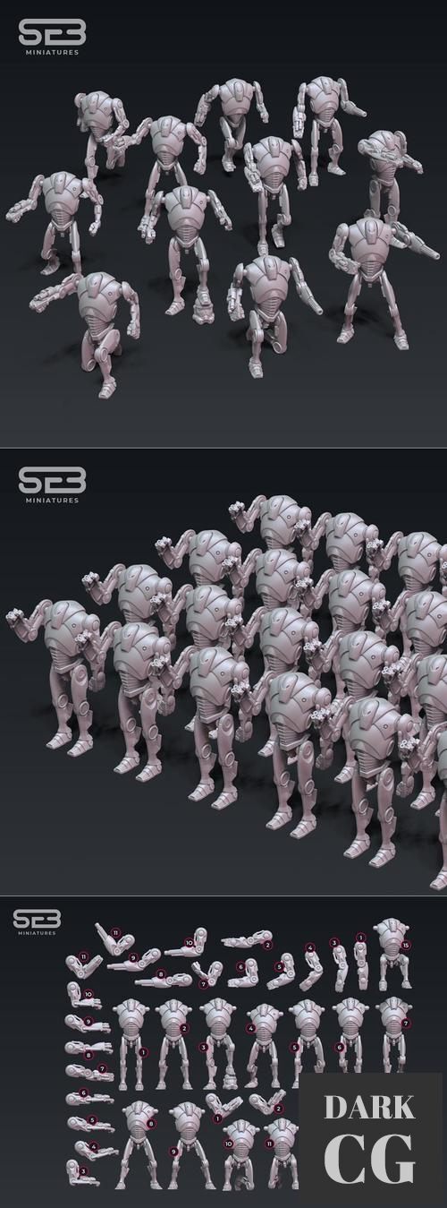 SEB Miniatures - Super Battledroids (B2 Modular Kit) – 3D Print