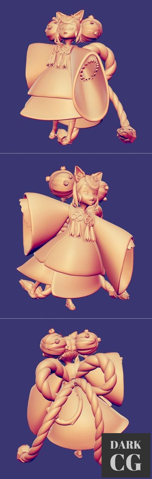 Neko Little Priestess Tyan 1 – 3D Print