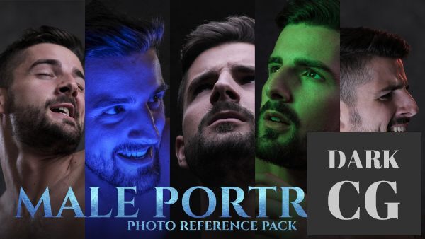 Male Portraits Photo Reference Pack for Artists 895 JPEGs