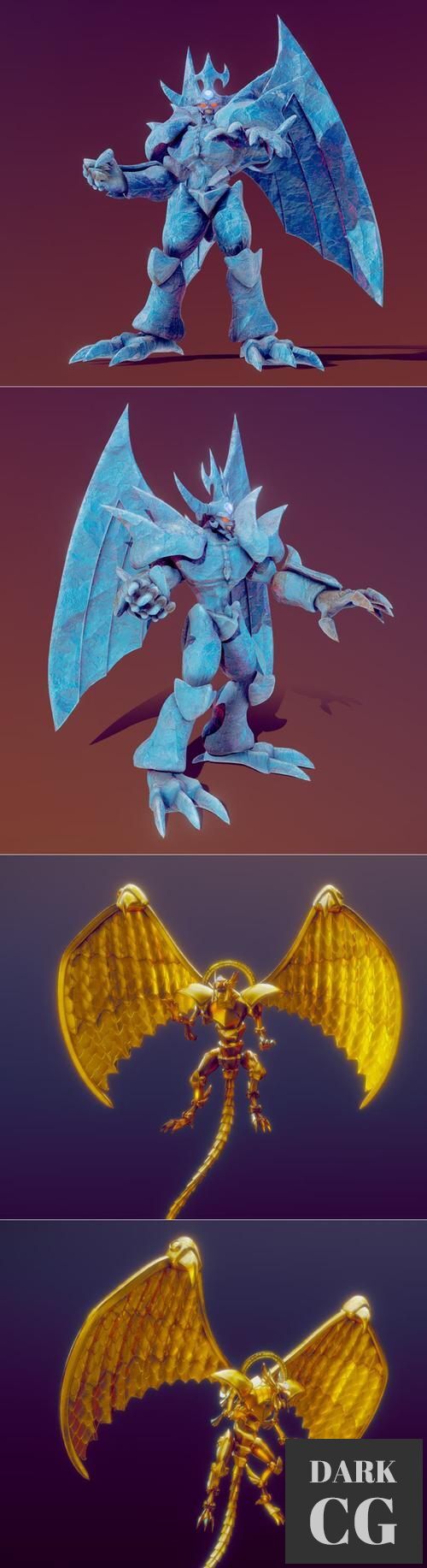 Yu-Gi-Oh! - Obelisk the Tormentor and Winged Dragon of Ra – 3D Print