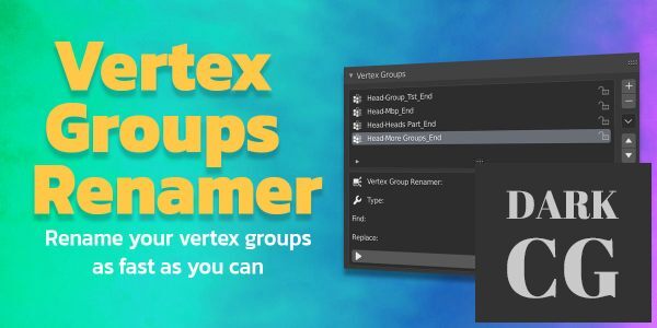 Blender Market – Vertex Groups Renamer – Vgr