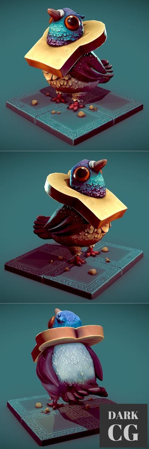 Bread Head Pigeon – 3D Print