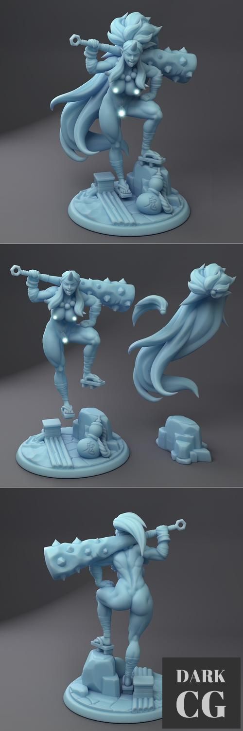3D Model Kijo the Oni Barbarian Pinup 3D Print