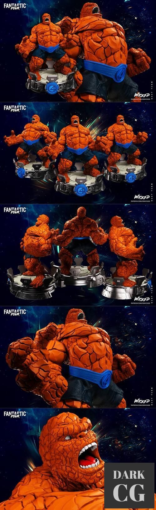 Wicked - Marvel The Thing Sculpture – 3D Print