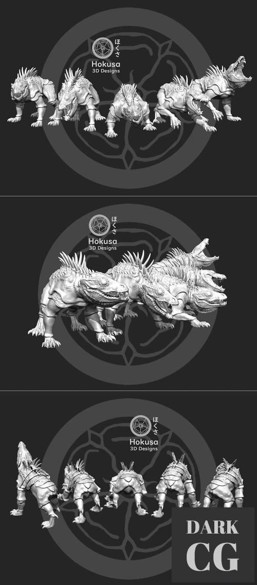 3D Model Reptile Dog Massiff Pack 3D Print