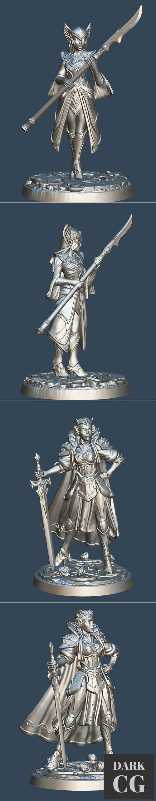 Queens Guard and Queen in Armor – 3D Print