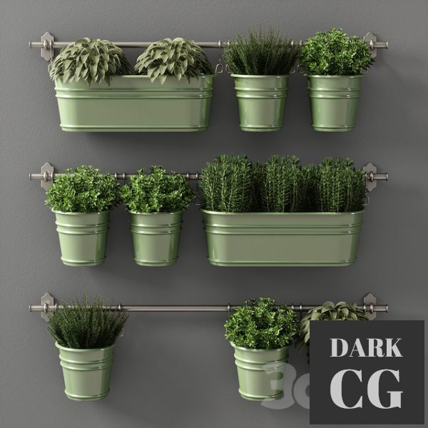 3D Model plants set 08