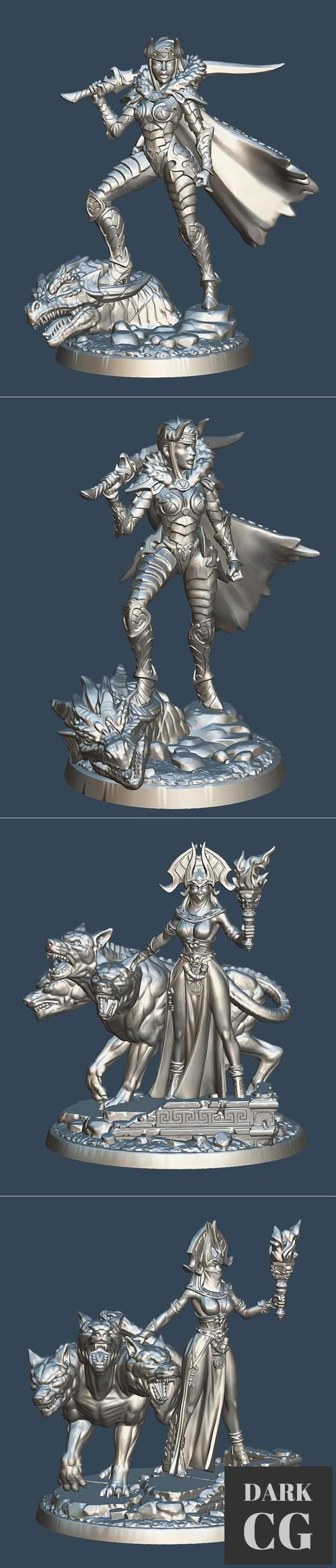 Dragon Slayer and Daughter of Persephone Necromancer – 3D Print