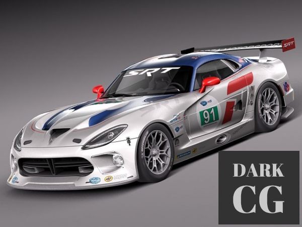 3D Model Dodge Viper GTS R 2013 Race car