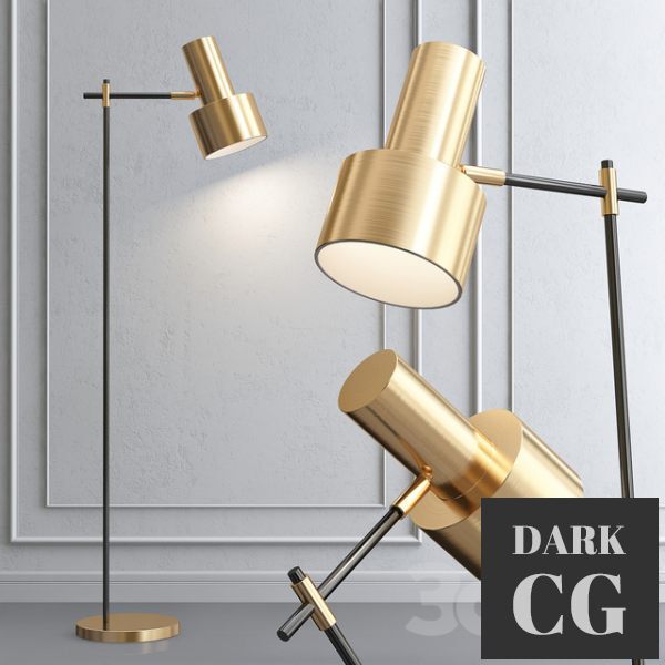 3D Model Floor Lamp Margarita Brass