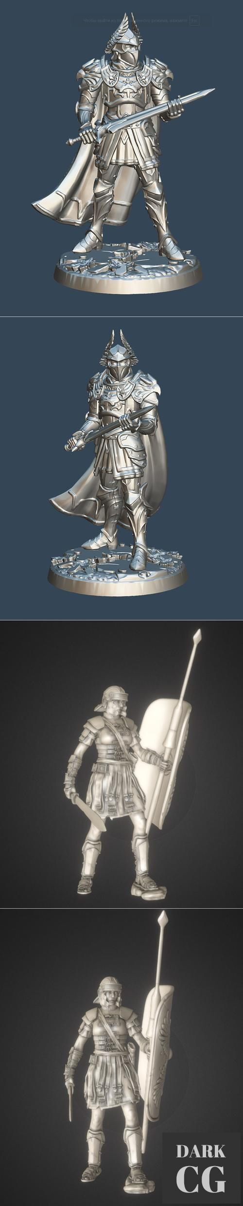 King in full Armor and Livia – 3D Print