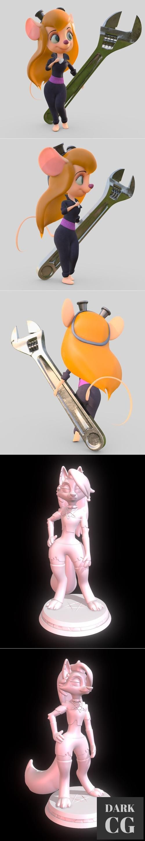 Gadget Hackwrench and loona - Helluva Boss – 3D Print