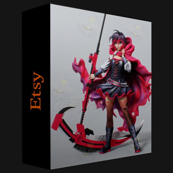 Etsy Ruby Rose 3D Prints STL File