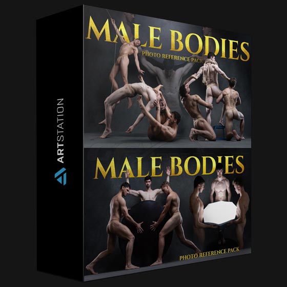 ArtStation Male Bodies Photo Reference Pack For Artists 163 JPEGs by Satine Zillah