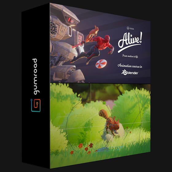 Gumroad Alive Animation course in Blender By p2design