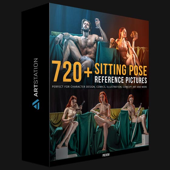 ArtStation 720 Sitting Pose Reference Pictures by Grafit Studio