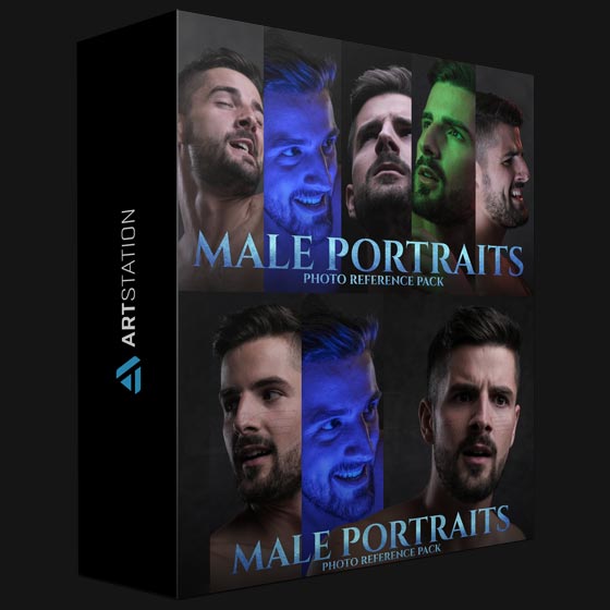 ArtStation Male Portraits Photo Reference Pack for Artists 895 JPEGs by Satine Zillah