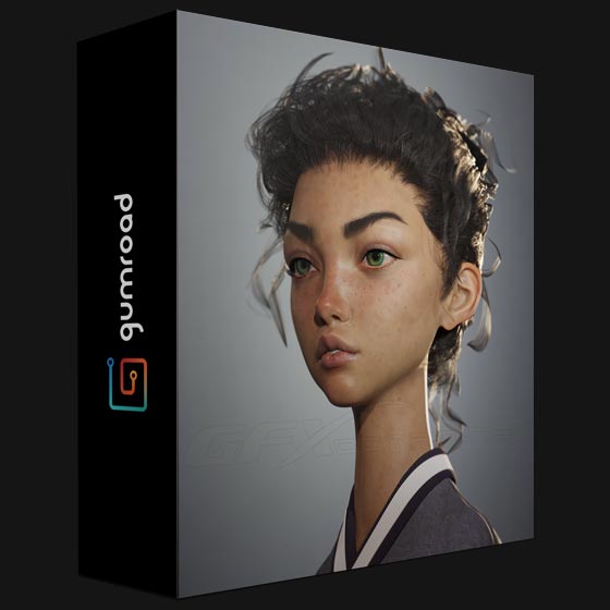 Gumroad Blender Semi realistic portrait modeling
