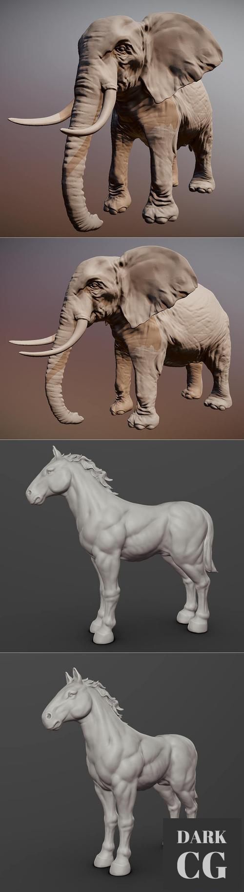 Elephant and War Horse – 3D Print