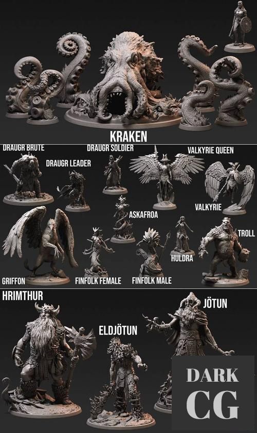 Loot Studios - Valhalla - Monsters – 3D Print