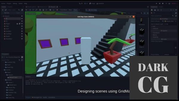 Udemy Designing scenes using GridMaps with Godot and Blender