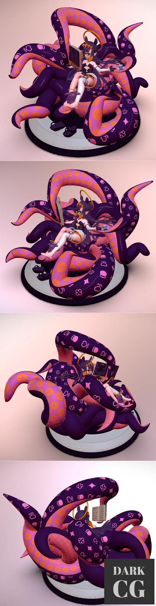 Ninomae Ina'nis - Leisure Time Fanart – 3D Print