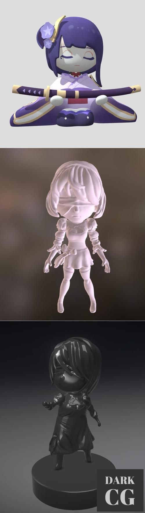 RaidenRef and YoRHa No.2 Type B aka Yorha 2B and Chibi 2B - Fanart – 3D Print