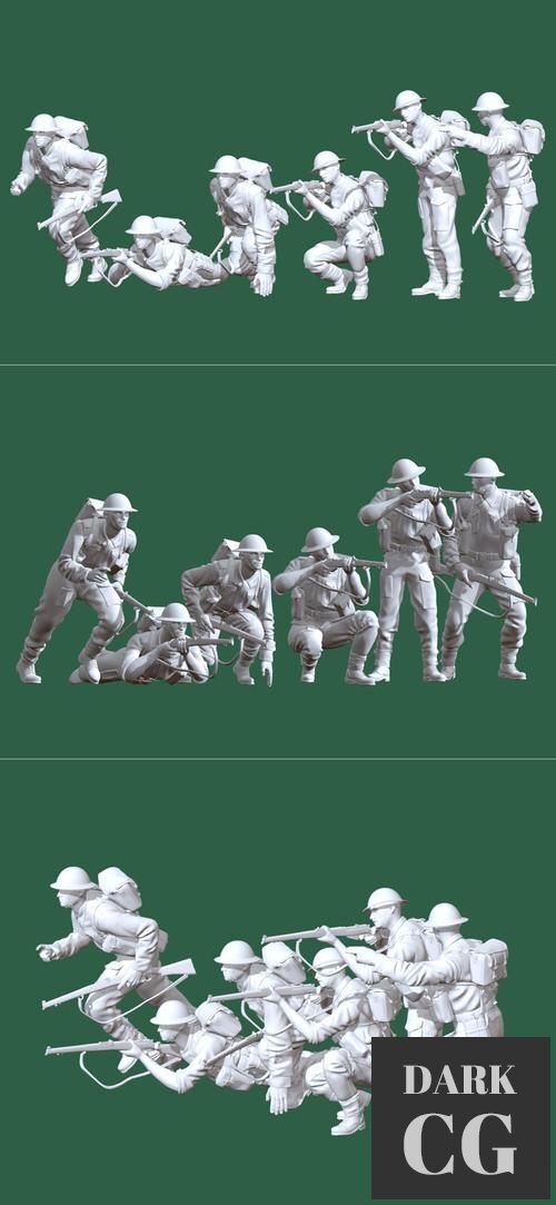 British soldiers ww2 – 3D Print