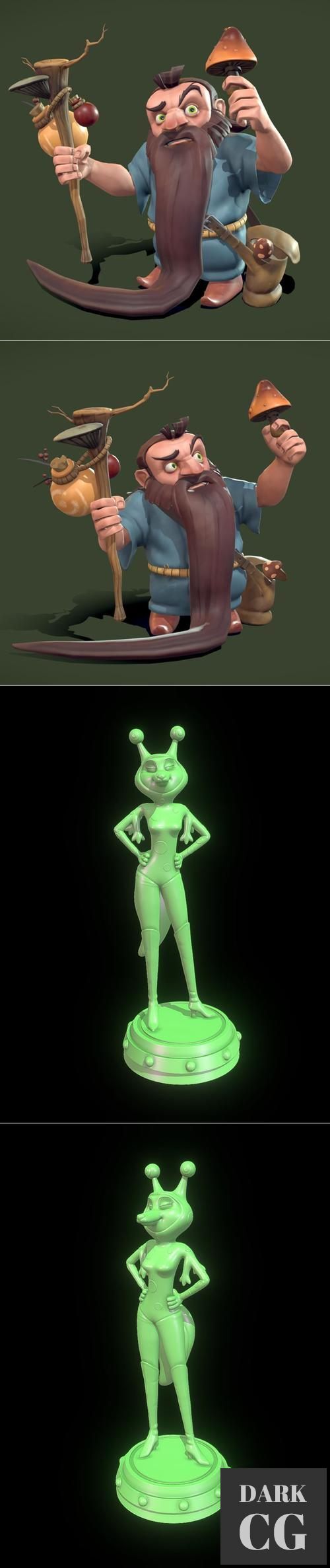 Stylized Dwarf and Porsha Crystal Alien Suit - Sing 2 – 3D Print